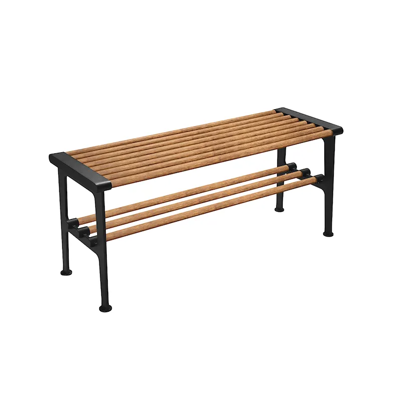 Nostalgi bench 1000 mm Marine bamboo Black-1