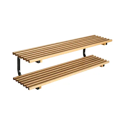 Sara shoe rack wall-mounted oak/black / 100 cm