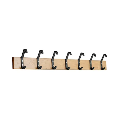 Hakenleiste 2 eiche/schwarz / 135 cm