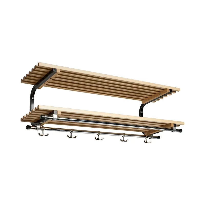 Sara Wandgarderobe mit Hutablage 1000 mm Birke Schwarz produktbild 