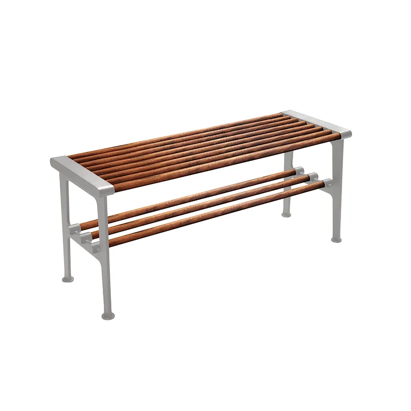 Nostalgi bench 1000 mm Walnut Aluminium-1