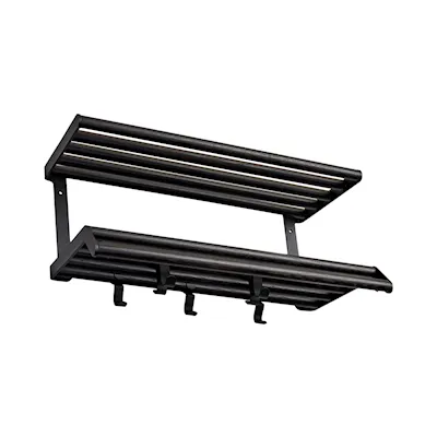 Tamburin hat rack black stained oak/black / 60 cm