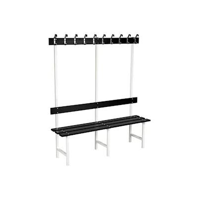 Sitzbank 70 schwarz/weiß / 150 cm