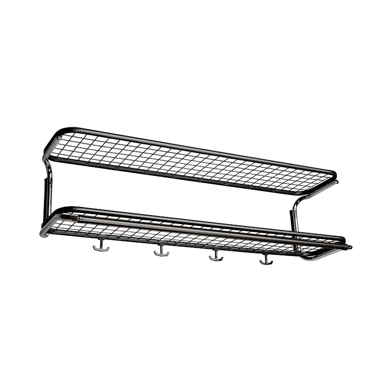 Classic hatthylla 1000 mm Svart Krom produktbild 