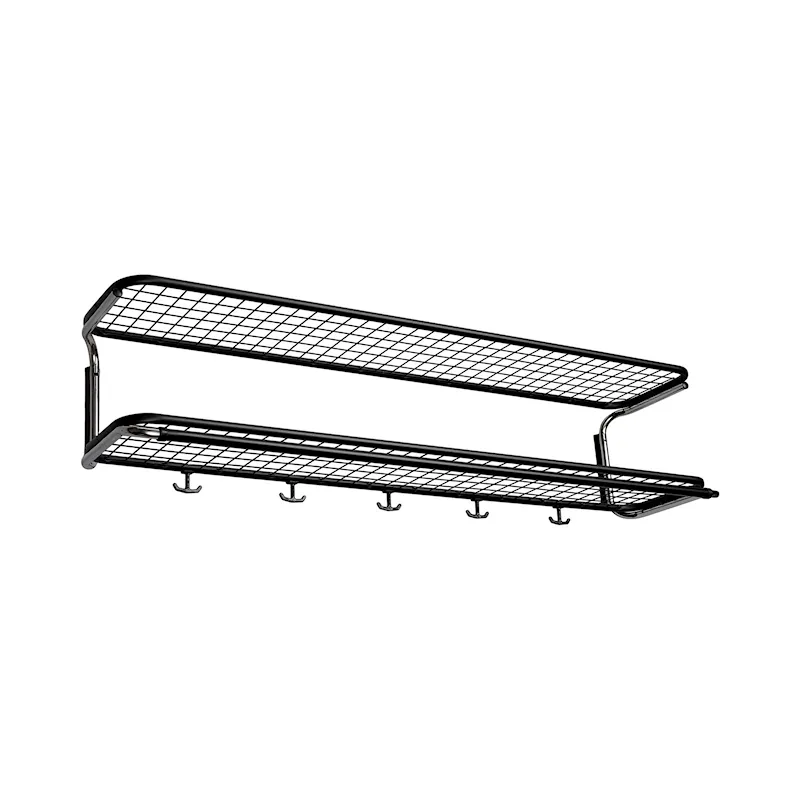 Classic hatthylla 1200 mm Svart Krom-1