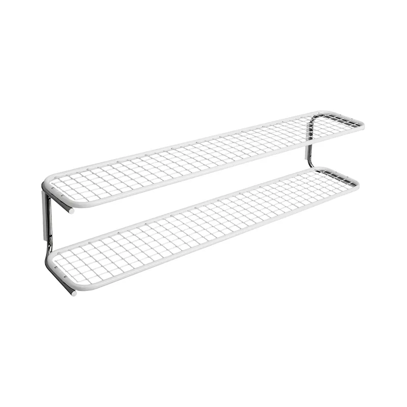 Classic Wandgarderobe mit Schuhregal 1200 mm Weiß Chrom-1