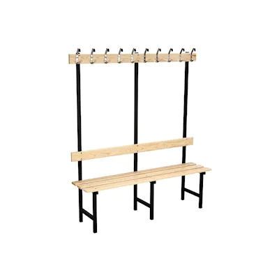 Sitzbank 70 kiefer/schwarz / 150 cm