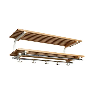 Sara hat rack oak/white / 120 cm