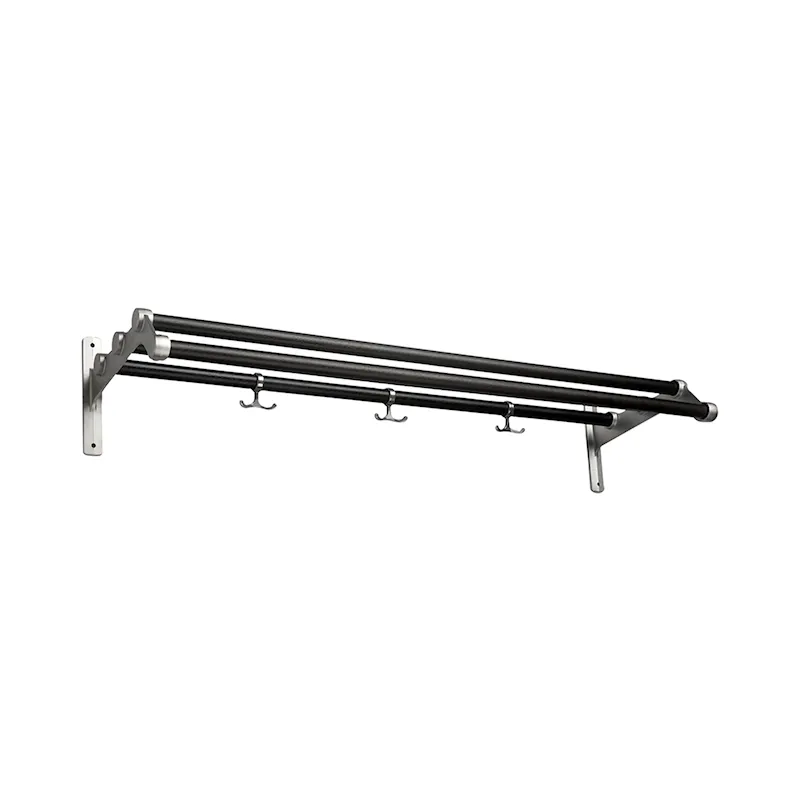 Nostalgi 291 hatthylla Svartbetsad ek Aluminium produktbild 
