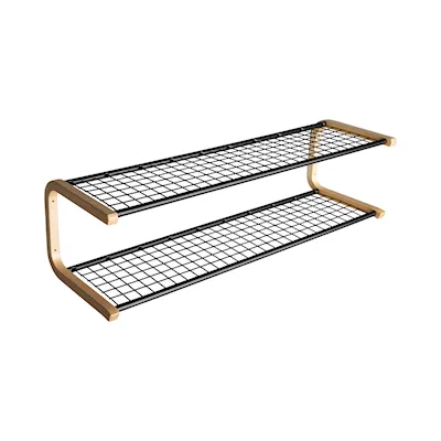 Anna shoe rack black/birch / 110 cm