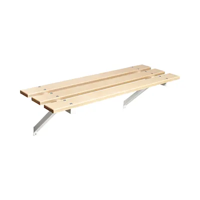 Sittebenk 67 bjørk/hvit / 120 cm