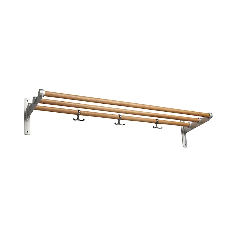 Nostalgi hat/shoe rack Oak Aluminium-1