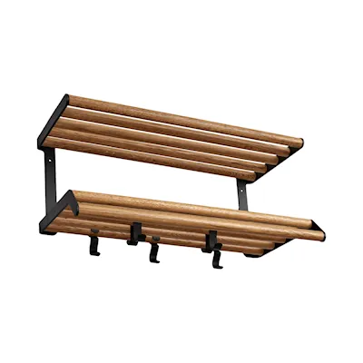 Tamburin hat rack oak/black / 60 cm