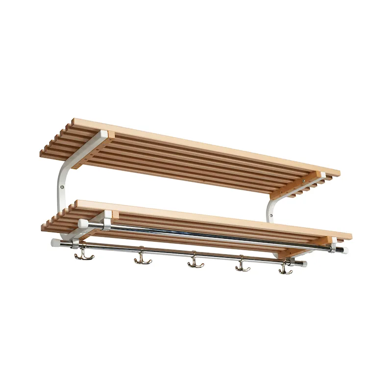 Sara Wandgarderobe mit Hutablage 800 mm Buche Weiß produktbild 