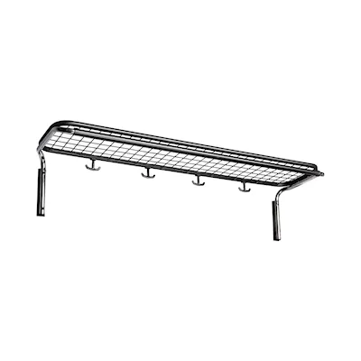 Classic hattehylle enkel svart/krom / 120 cm