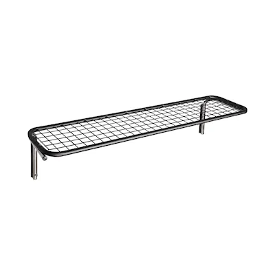 Classic shoe rack single black/chrome / 120 cm