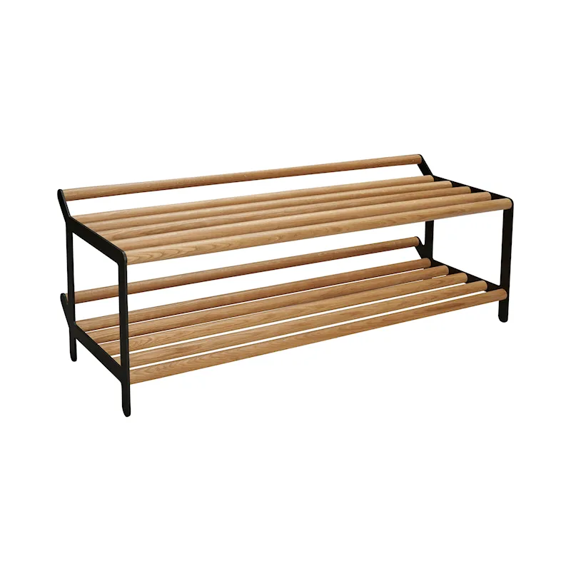 Tamburin shoe rack 1000 mm Oak Black-1
