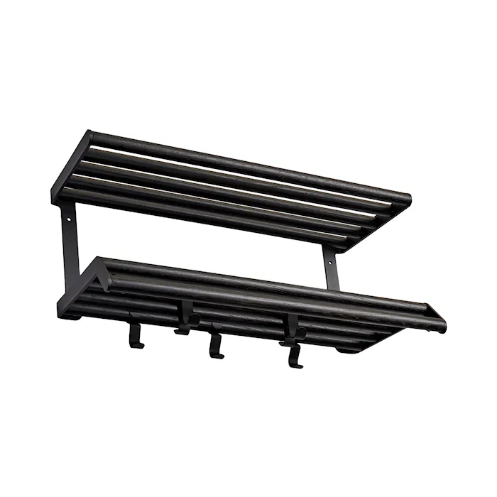 Tamburin hat rack 600mm Black stained oak Black