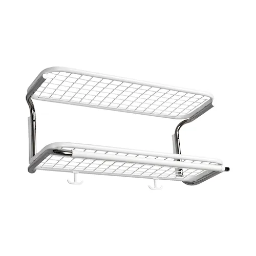 Classic Circular hat rack double L=500 mm white/chrome assembled