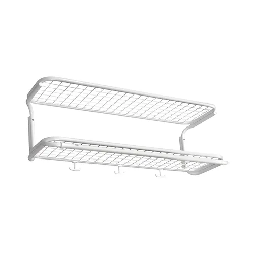 Classic Circular hat rack double L=800 mm white/white assembled