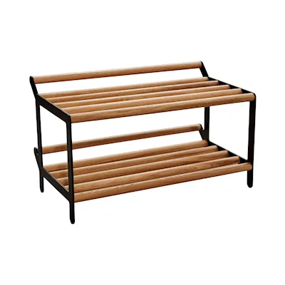 Tamburin shoe rack oak/black / 60 cm