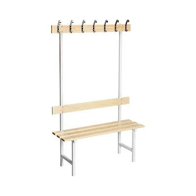Sitzbank 70 kiefer/weiß / 120 cm