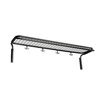 Classic hattehylle enkel svart/svart / 120 cm