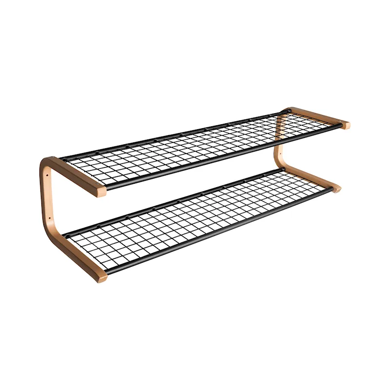 Anna Wandgarderobe mit Schuhregal 800 mm Schwarz Buche produktbild 