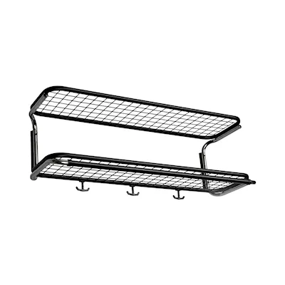Classic hat rack black/chrome / 80 cm