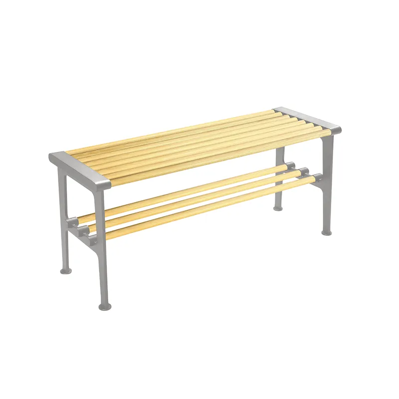 Nostalgi bench 1000 mm Birch Aluminium-1