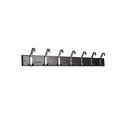 Hakenleiste 2 schwarz/chrom / 150 cm