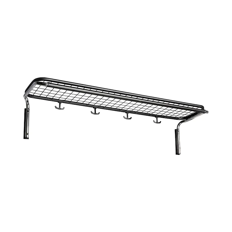 Classic hatthylla enkel 500 mm Svart Krom produktbild 