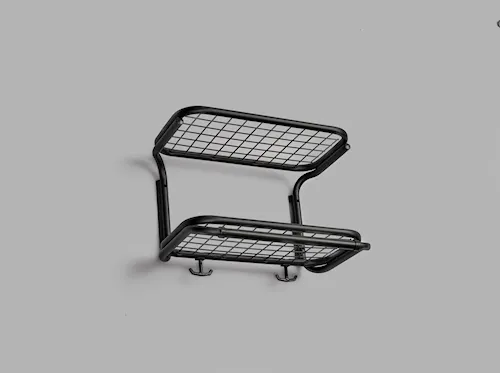 Classic L=400 mm black/black hat rack double mounted